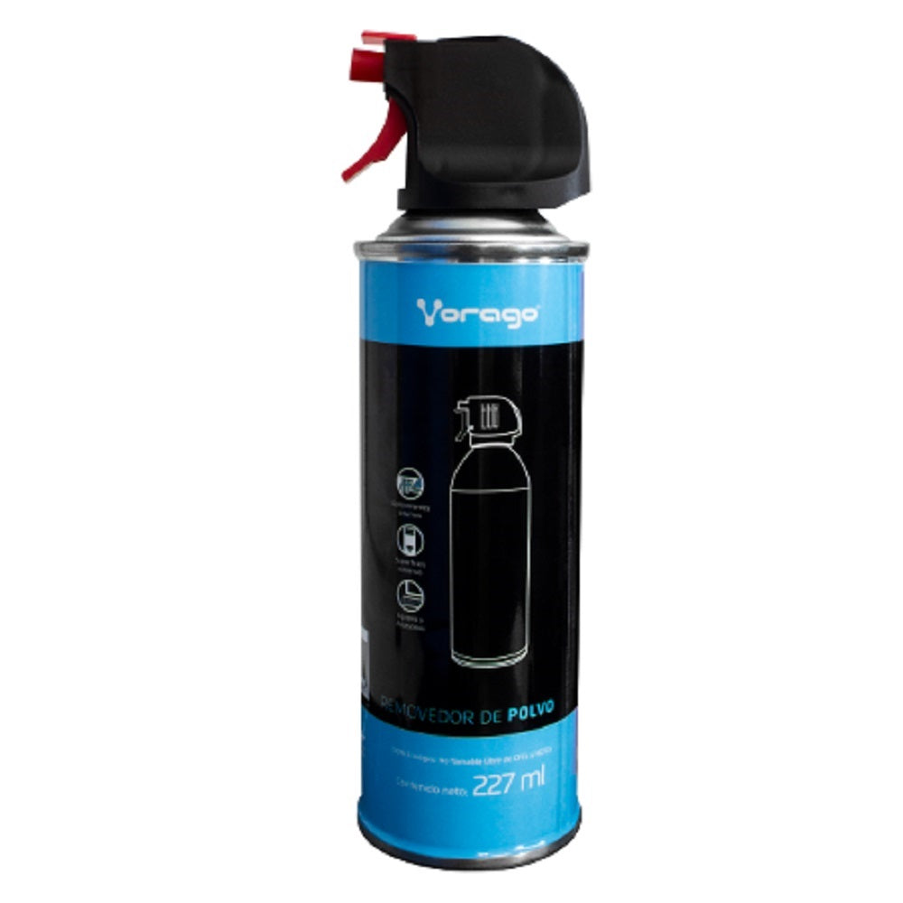 Aire Comprimido Vorago 227ml VORAGO CLN-106 - Negro c/ Azul, 227 ml, Aire comprimido, Limpieza de equipos, Tetrafluoroetano Aire Comprimido Vorago 227ml VORAGO CLN-106 - Negro c/ Azul, 227 ml, Aire comprimido, Limpieza de equipos, Tetrafluoroetano